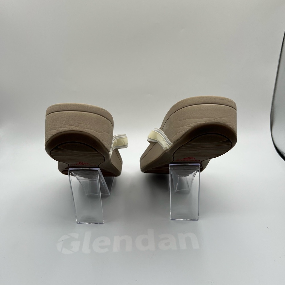 Vionic High Tide Platform Flip Flops Metallic Ivo… - image 5